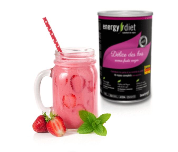 Dieta enerxética de cócteles de amorodo