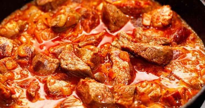 estofado de carne nunha dieta proteica