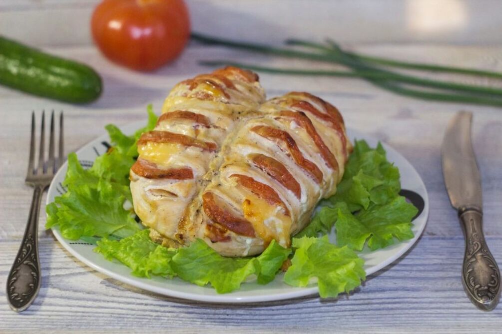 peituga de polo nunha dieta proteica