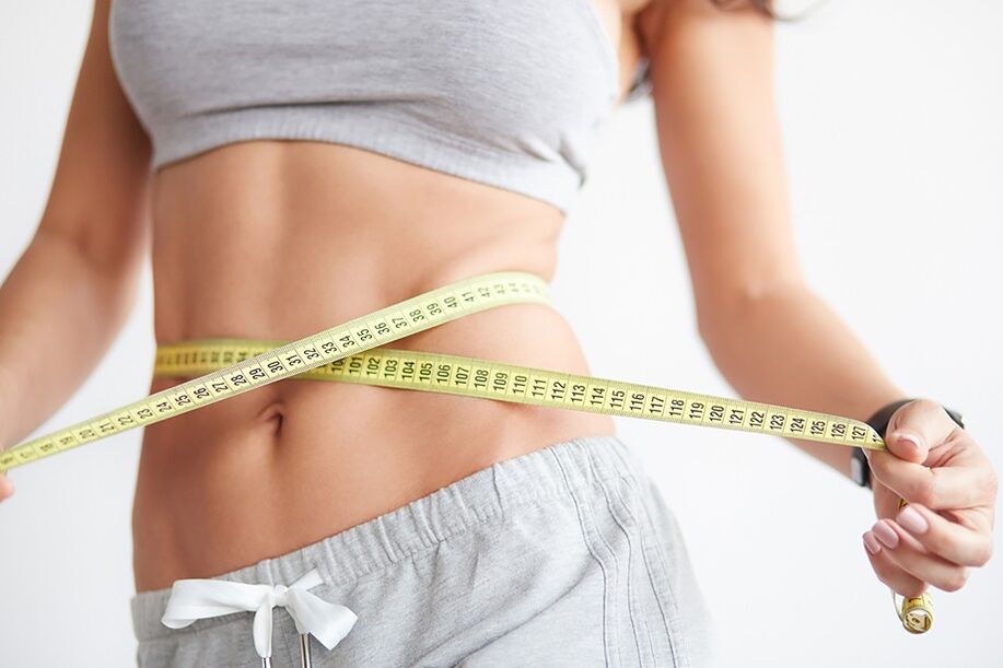 medición da cintura despois de perder peso